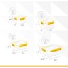imageSuperio Plastic Airtight Food Storage Containers Set of 4 Sealed Clear Container Bowls with Lids BPA Free Rectangular YellowYellow