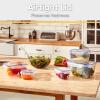imageSuperio Plastic Food Storage Container Set BPA Free Sealed Containers with Airtight Lids for Pnatry Cupboard and Fridge Microwave and Dishwasher Safe 5 Pack3 Pack