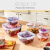 imageSuperio Plastic Food Storage Container Set BPA Free Sealed Containers with Airtight Lids for Pnatry Cupboard and Fridge Microwave and Dishwasher Safe 5 Pack10 Pack