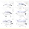 imageSuperio Plastic Food Storage Container Set BPA Free Sealed Containers with Airtight Lids for Pnatry Cupboard and Fridge Microwave and Dishwasher Safe 5 Pack12 Pack
