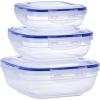 imageSuperio Plastic Food Storage Container Set BPA Free Sealed Containers with Airtight Lids for Pnatry Cupboard and Fridge Microwave and Dishwasher Safe 5 Pack6 Pack