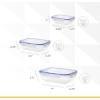 imageSuperio Plastic Food Storage Container Set BPA Free Sealed Containers with Airtight Lids for Pnatry Cupboard and Fridge Microwave and Dishwasher Safe 5 Pack3 Pack