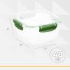imageSuperio Plastic Food Storage Container with Airtight Lid 48 Oz BPA Free Leakproof Stackable Microwave Dishwasher and Freezer Safe RedGreen