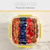 imageSuperio Plastic Food Storage Container with Airtight Lid 48 Oz BPA Free Leakproof Stackable Microwave Dishwasher and Freezer Safe RedYellow