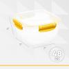 imageSuperio Plastic Food Storage Container with Airtight Lid 48 Oz BPA Free Leakproof Stackable Microwave Dishwasher and Freezer Safe RedYellow