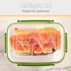 imageSuperio Plastic Food Storage Container with Airtight Lid 48 Oz BPA Free Leakproof Stackable Microwave Dishwasher and Freezer Safe YellowGreen