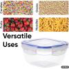 imageSuperio Plastic Food Storage Containers with Leakproof Lids 12 Pack 10 Cup 80 Oz BPA Free Airtight Sealed Container Microwave Dishwasher and Freezer Safe 25 Quart