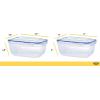 imageSuperio Rectangular Sealed Containers For Food 4 Pack 2 42 Quart 2 25 Quart Plastic Container With Lid Keeps Food Fresh For Pantry Fridge Microwave and Freezer Safe