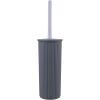 imageSuperio Ribbed Collection  Decorative Plastic Bathroom Accessories Set Grey Set of 6 Soap Dish Liquid Soap Dispenser Toothbrush Holder Organizer Bin Vanity Tray Toilet Brush  Bath Decor