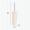 imageSuperio Ribbed Collection  Decorative Plastic Toilet Bowl Brush and Holder Set Brown 1 Pack Cleaner Scrubber for BathroomEco Friendly