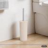 imageSuperio Ribbed Collection  Decorative Plastic Toilet Bowl Brush and Holder Set Brown 1 Pack Cleaner Scrubber for BathroomEco Friendly