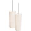 imageSuperio Ribbed Collection  Decorative Plastic Toilet Bowl Brush and Holder Set Brown 1 Pack Cleaner Scrubber for BathroomEco Friendly