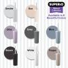 imageSuperio Ribbed Collection  Decorative Plastic Toilet Bowl Brush and Holder Set Brown 1 Pack Cleaner Scrubber for BathroomEco Friendly