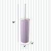 imageSuperio Ribbed Collection  Decorative Plastic Toilet Bowl Brush and Holder Set Brown 1 Pack Cleaner Scrubber for BathroomLilac