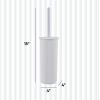 imageSuperio Ribbed Collection  Decorative Plastic Toilet Bowl Brush and Holder Set Brown 1 Pack Cleaner Scrubber for BathroomSmoke White