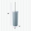 imageSuperio Ribbed Collection  Decorative Plastic Toilet Bowl Brush and Holder Set Brown 1 Pack Cleaner Scrubber for BathroomStone Blue