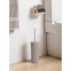 imageSuperio Ribbed Collection  Decorative Plastic Toilet Bowl Brush and Holder Set Brown 1 Pack Cleaner Scrubber for BathroomTaupe