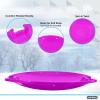 imageSuperio Round Saucer Snow Sleds for Kids and Adult Spiral Toddler Sled 26quot Avalanche Circle Jet Sled for Toddlers Age Plastic Sledding Disc Winter Snow Toys Fun for Kids and Adults 1PackFuchsia