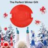imageSuperio Round Snow Saucer Sled 24quot Plastic Disc Sled for Kids and Adults Heavy Duty Sled with Handles for Downhill Sledding Winter Outdoor SportsBlueGreenFuchsia