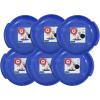 imageSuperio Round Snow Saucer Sled 24quot Plastic Disc Sled for Kids and Adults Heavy Duty Sled with Handles for Downhill Sledding Winter Outdoor SportsBlue
