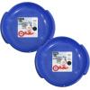 imageSuperio Round Snow Saucer Sled 24quot Plastic Disc Sled for Kids and Adults Heavy Duty Sled with Handles for Downhill Sledding Winter Outdoor SportsBlue