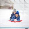 imageSuperio Round Snow Saucer Sled 24quot Plastic Disc Sled for Kids and Adults Heavy Duty Sled with Handles for Downhill Sledding Winter Outdoor SportsBlueGreenFuchsia