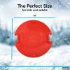 imageSuperio Round Snow Saucer Sled 24quot Plastic Disc Sled for Kids and Adults Heavy Duty Sled with Handles for Downhill Sledding Winter Outdoor SportsBlueGreenFuchsia