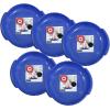 imageSuperio Round Snow Saucer Sled 24quot Plastic Disc Sled for Kids and Adults Heavy Duty Sled with Handles for Downhill Sledding Winter Outdoor SportsBlue