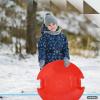 imageSuperio Round Snow Saucer Sled 24quot Plastic Disc Sled for Kids and Adults Heavy Duty Sled with Handles for Downhill Sledding Winter Outdoor SportsBlueGreenFuchsia