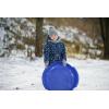 imageSuperio Round Snow Saucer Sled 24quot Plastic Disc Sled for Kids and Adults Heavy Duty Sled with Handles for Downhill Sledding Winter Outdoor SportsBlue
