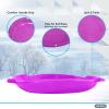 imageSuperio Round Snow Saucer Sled 24quot Plastic Disc Sled for Kids and Adults Heavy Duty Sled with Handles for Downhill Sledding Winter Outdoor SportsFuchsia