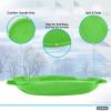 imageSuperio Round Snow Saucer Sled 24quot Plastic Disc Sled for Kids and Adults Heavy Duty Sled with Handles for Downhill Sledding Winter Outdoor SportsGreen