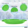imageSuperio Round Snow Saucer Sled 24quot Plastic Disc Sled for Kids and Adults Heavy Duty Sled with Handles for Downhill Sledding Winter Outdoor SportsGreen