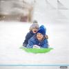 imageSuperio Round Snow Saucer Sled 24quot Plastic Disc Sled for Kids and Adults Heavy Duty Sled with Handles for Downhill Sledding Winter Outdoor SportsGreen