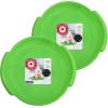 imageSuperio Round Snow Saucer Sled 24quot Plastic Disc Sled for Kids and Adults Heavy Duty Sled with Handles for Downhill Sledding Winter Outdoor SportsGreen