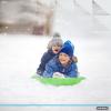 imageSuperio Round Snow Saucer Sled 24quot Plastic Disc Sled for Kids and Adults Heavy Duty Sled with Handles for Downhill Sledding Winter Outdoor SportsGreen