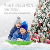 imageSuperio Round Snow Saucer Sled 24quot Plastic Disc Sled for Kids and Adults Heavy Duty Sled with Handles for Downhill Sledding Winter Outdoor SportsGreen