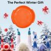 imageSuperio Round Snow Saucer Sled 24quot Plastic Disc Sled for Kids and Adults Heavy Duty Sled with Handles for Downhill Sledding Winter Outdoor SportsOrange