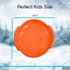 imageSuperio Round Snow Saucer Sled 24quot Plastic Disc Sled for Kids and Adults Heavy Duty Sled with Handles for Downhill Sledding Winter Outdoor SportsOrange