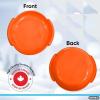 imageSuperio Round Snow Saucer Sled 24quot Plastic Disc Sled for Kids and Adults Heavy Duty Sled with Handles for Downhill Sledding Winter Outdoor SportsOrange