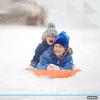 imageSuperio Round Snow Saucer Sled 24quot Plastic Disc Sled for Kids and Adults Heavy Duty Sled with Handles for Downhill Sledding Winter Outdoor SportsOrange