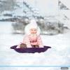 imageSuperio Round Snow Saucer Sled 24quot Plastic Disc Sled for Kids and Adults Heavy Duty Sled with Handles for Downhill Sledding Winter Outdoor SportsPurple