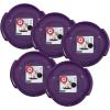 imageSuperio Round Snow Saucer Sled 24quot Plastic Disc Sled for Kids and Adults Heavy Duty Sled with Handles for Downhill Sledding Winter Outdoor SportsPurple