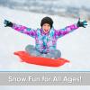 imageSuperio Round Snow Saucer Sled 24quot Plastic Disc Sled for Kids and Adults Heavy Duty Sled with Handles for Downhill Sledding Winter Outdoor SportsRed