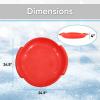 imageSuperio Round Snow Saucer Sled 24quot Plastic Disc Sled for Kids and Adults Heavy Duty Sled with Handles for Downhill Sledding Winter Outdoor SportsRed