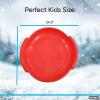 imageSuperio Round Snow Saucer Sled 24quot Plastic Disc Sled for Kids and Adults Heavy Duty Sled with Handles for Downhill Sledding Winter Outdoor SportsRed