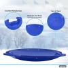 imageSuperio Round Snow Saucer Sleds Plastic Disc Sleds for Kids and Adults Heavy Duty Sled Discs with Handles for Downhill Sledding Winter Outdoor Sports RedBlue 26quot