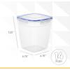 imageSuperio Sealed Food Storage Container 42 Qt Airtight Leak Proof Meal Prep Containers Rectangle Shape Microwave and freezer safe BPAfree Plastic 1 42 Quart14 Cup 4 Pack