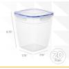 imageSuperio Sealed Food Storage Container 42 Qt Airtight Leak Proof Meal Prep Containers Rectangle Shape Microwave and freezer safe BPAfree Plastic 1 42 Quart20 Cup 4 Pack