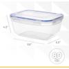 imageSuperio Sealed Food Storage Containers 6 Pack Airtight Leak Proof Meal Prep Containers Rectangle Shape Microwave and freezer safe BPAfree Plastic 25 Quart
